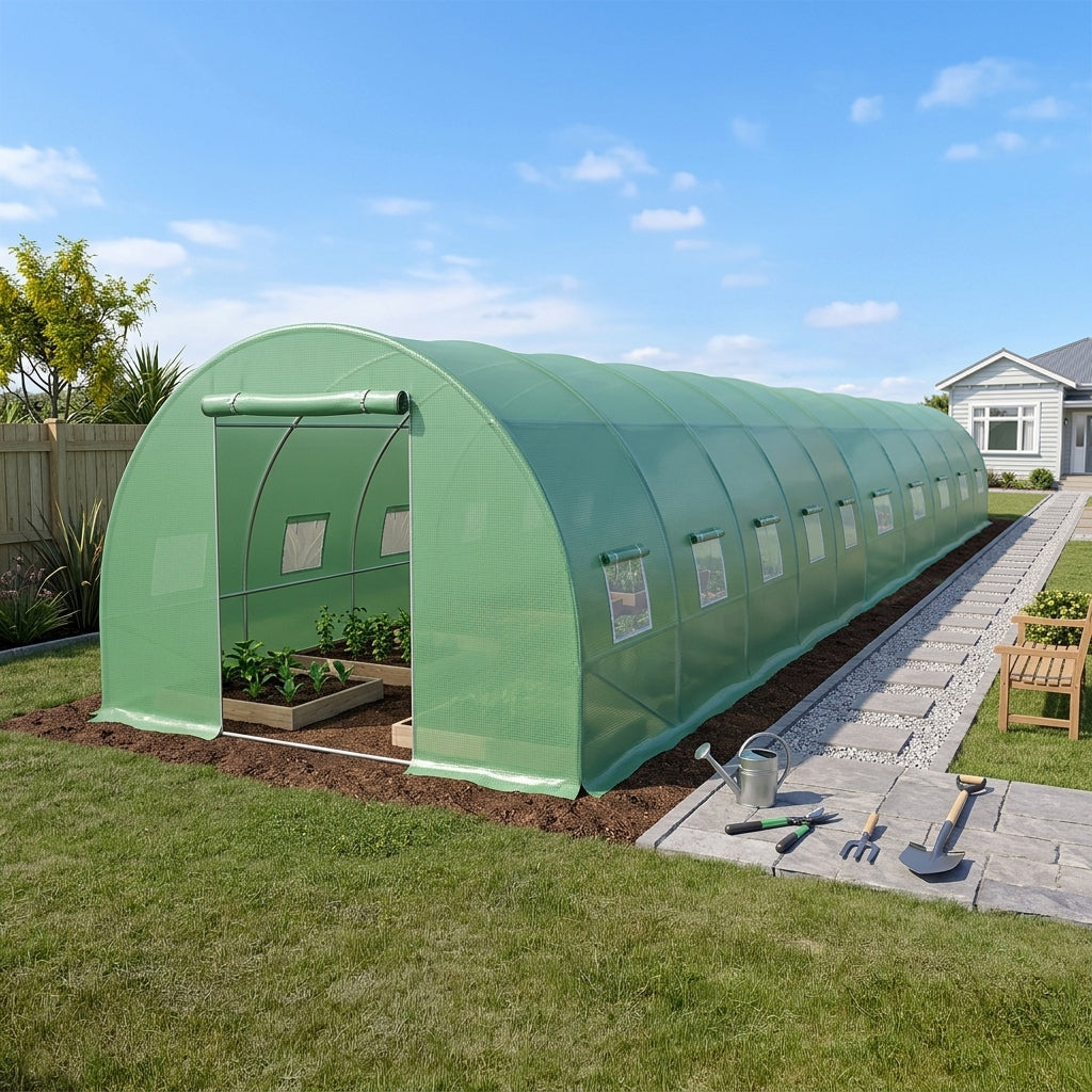 Cover for 10m x 3m x 2m Strong Tunnel Greenhouses Tunnel Greenhouse steelmates