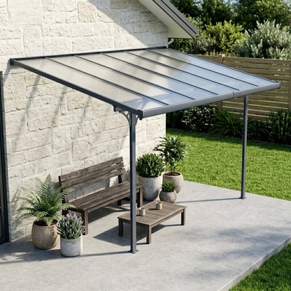 3750 L x 2550 W Aluminium Canopy, Patio cover, Carport, Lean To Pergola,8mm Roof  steelmates