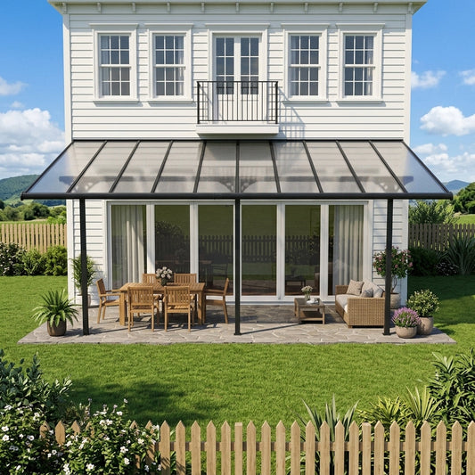 6180L x 3050W Aluminium Canopy, Patio cover, Carport, Lean To Pergola,8mm Roof  steelmates