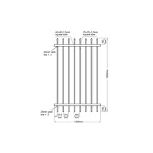 Aluminium Security Fence with Pressed Spear Finial 1200*2000mm