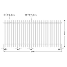 Aluminium Blade Fence 2400x1200mm