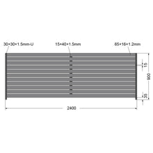 Aluminium DIY Slat Fence 2400x900mm