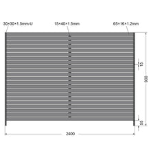 Aluminium DIY Slat Fence 2400x1800mm
