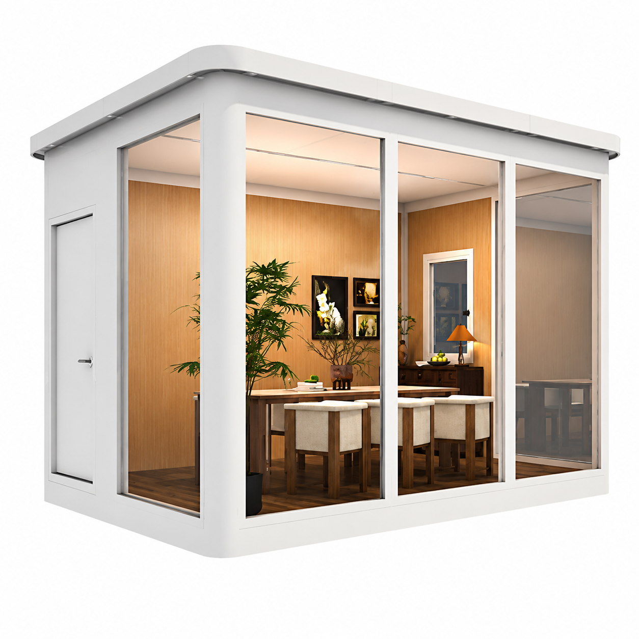 2.79 M Tall Modular Aluminium Pod Series with Insulated Glass Big Garden Sheds Steelmates
