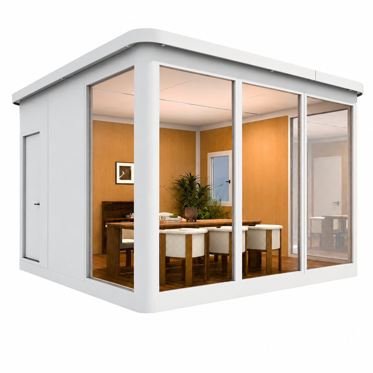 2.79 M Tall Modular Aluminium Pod Series with Insulated Glass Big Garden Sheds Steelmates