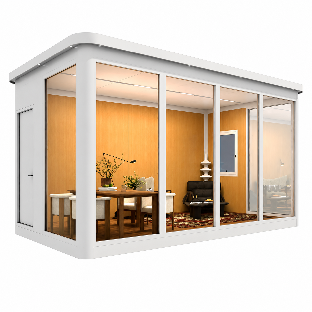 2.79 M Tall Modular Aluminium Pod Series with Insulated Glass Big Garden Sheds Steelmates