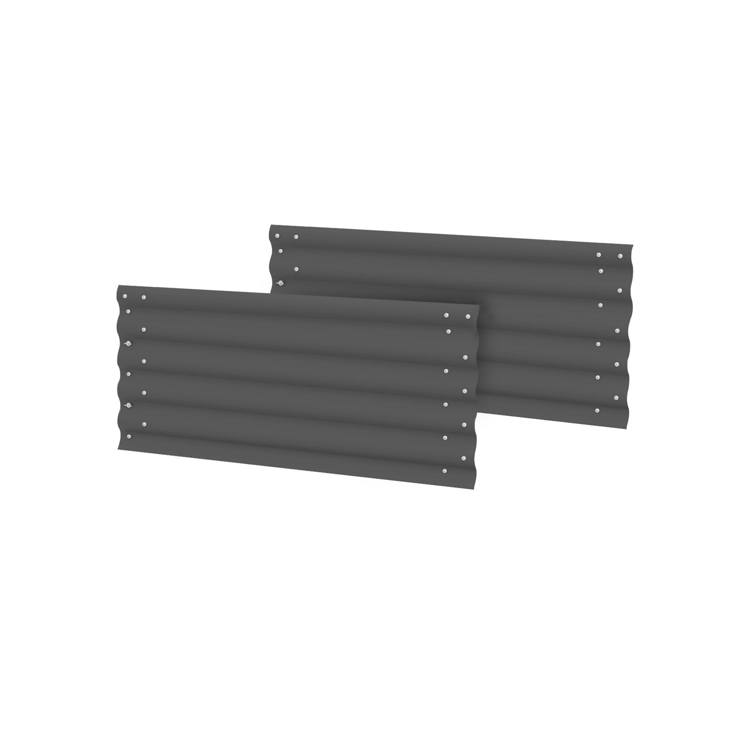 ALUMINUM-COATED ZINC SHEET GARDEN BED EXTENSION PANEL 80x40CM