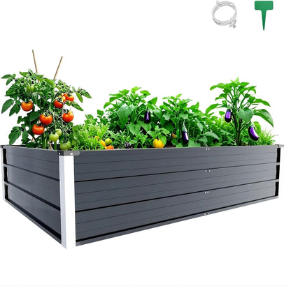 Galvanized Raised Garden Bed 1750W x 1160D x 400H mm Grey  Steelmates