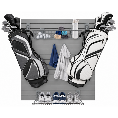 Golf Storage Kit – Slatwall Golf Equipment Organisation System  Steelmates