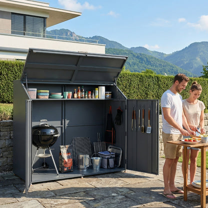 Outdoor Bike Storage Box, Secure Garden Tool Locker, External Equipment Cabinet  Steelmates