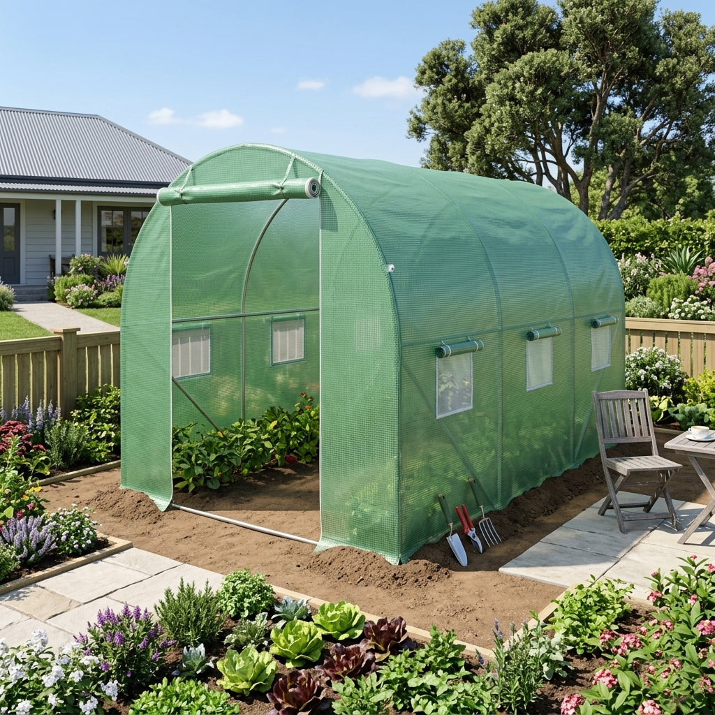 Cover for 3m x 2m x 2m Strong Tunnel (Side Open) Greenhouses Tunnel Greenhouse steelmates