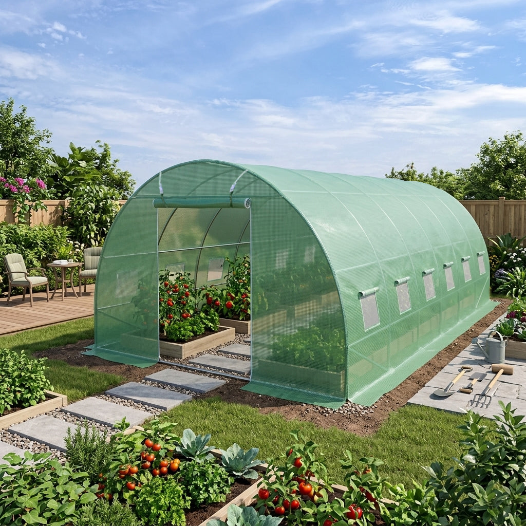 Cover for 6m x 3m x 2m Strong Tunnel Greenhouses Tunnel Greenhouse steelmates