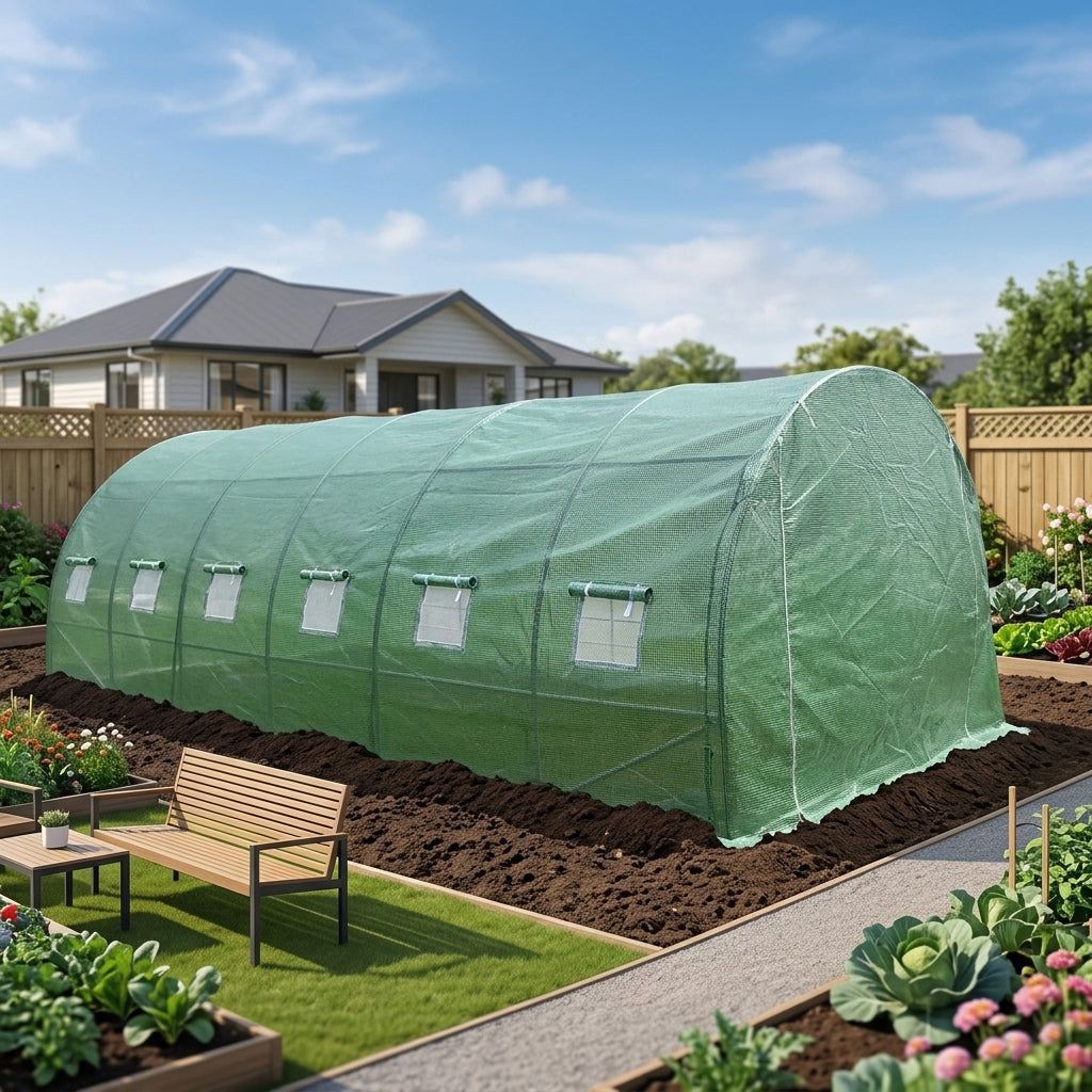 Cover for 6m x 3m x 2m Strong Tunnel Greenhouses Tunnel Greenhouse steelmates