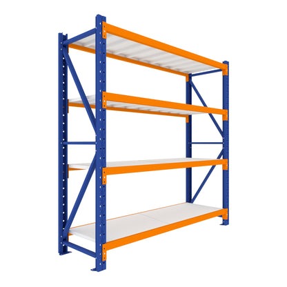 4 Tier Heavy Duty Warehouse Shelving 2000H x 2000L x 600D  Steelmates
