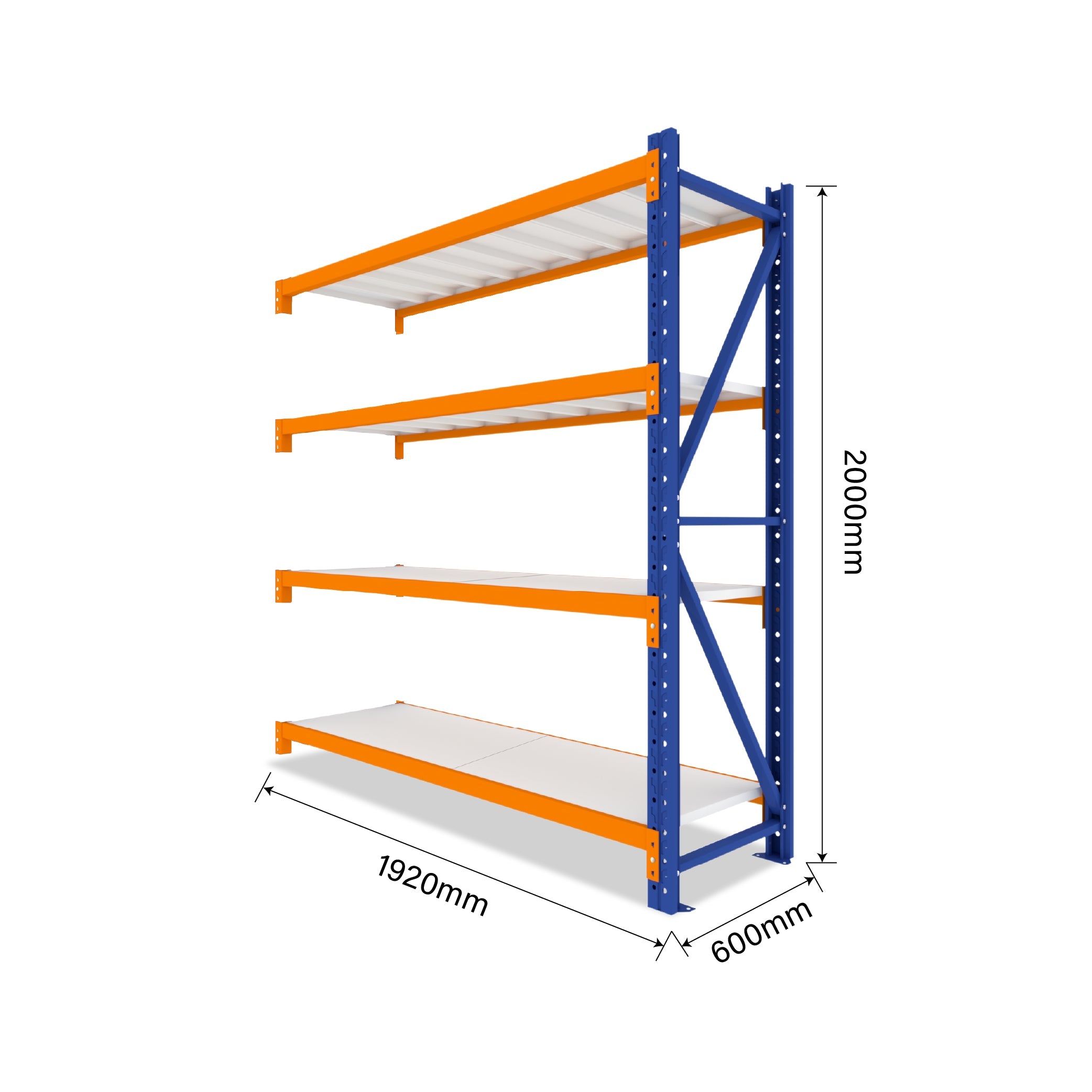 Heavy Duty Add On Bay 2000H x 1920L x 600D (800kg)  Steelmates