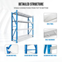 4 Tiers 5.795m x 2m x 0.5m Storage Shelving  Steelmates