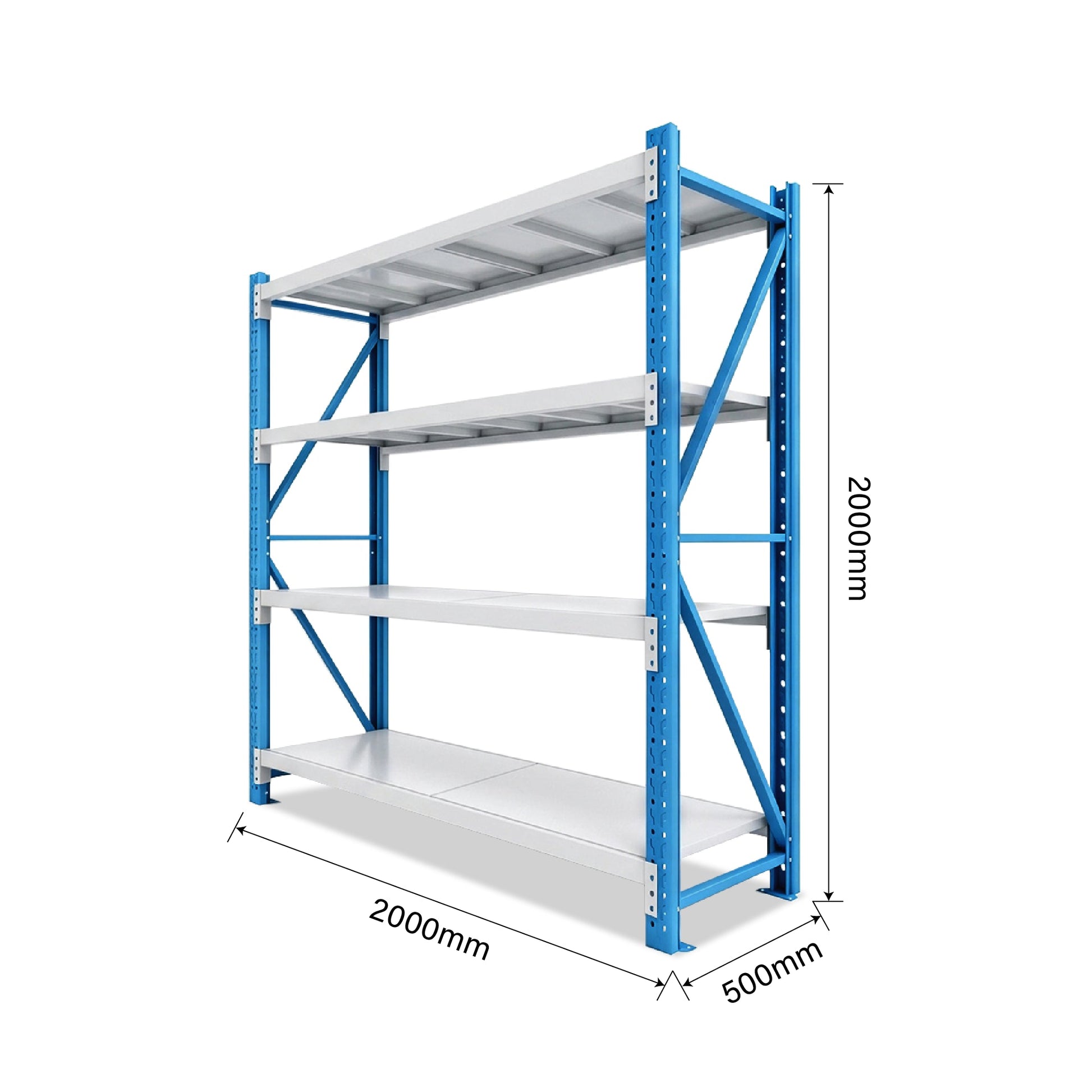 4 Tiers 1.96m x 2m x 0.5m Storage Shelving  Steelmates