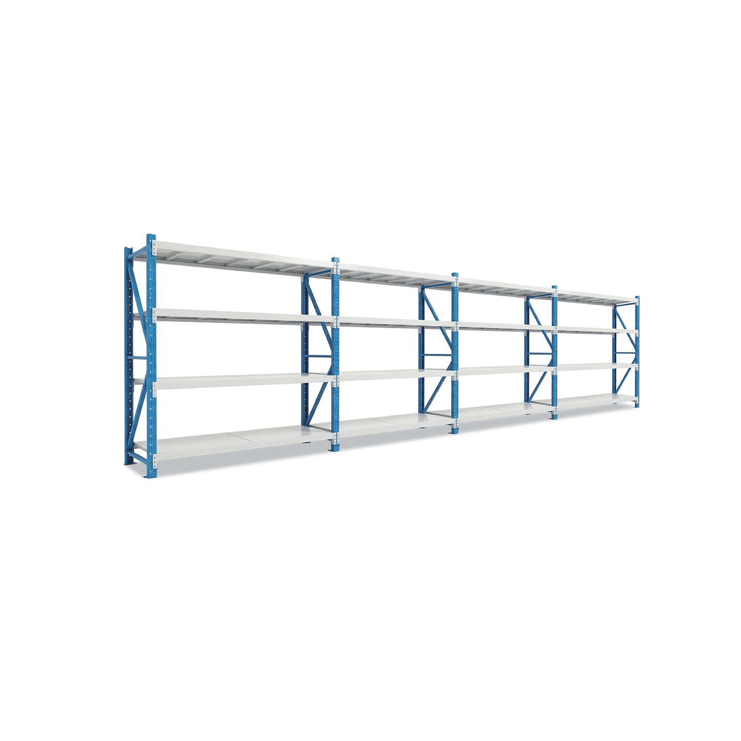 4 Tiers 7.71m x 2m x 0.5m Storage Shelving  Steelmates