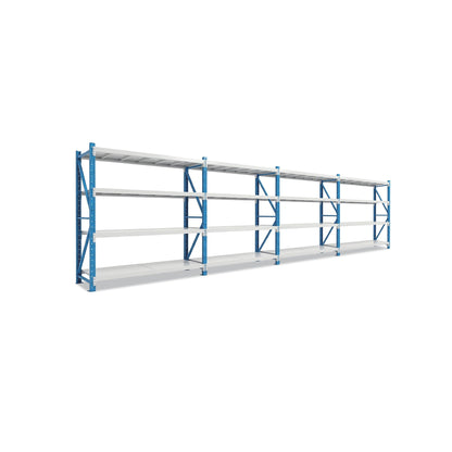 4 Tiers 7.71m x 2m x 0.5m Storage Shelving  Steelmates