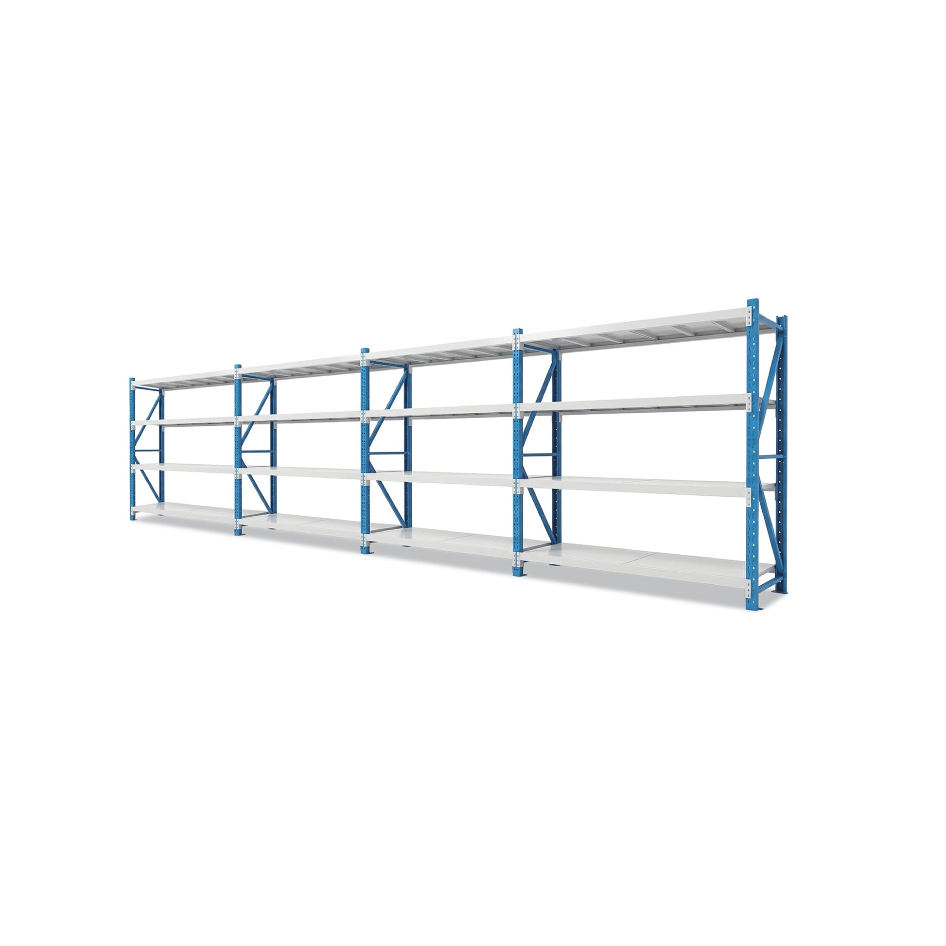 4 Tiers 7.71m x 2m x 0.5m Storage Shelving  Steelmates