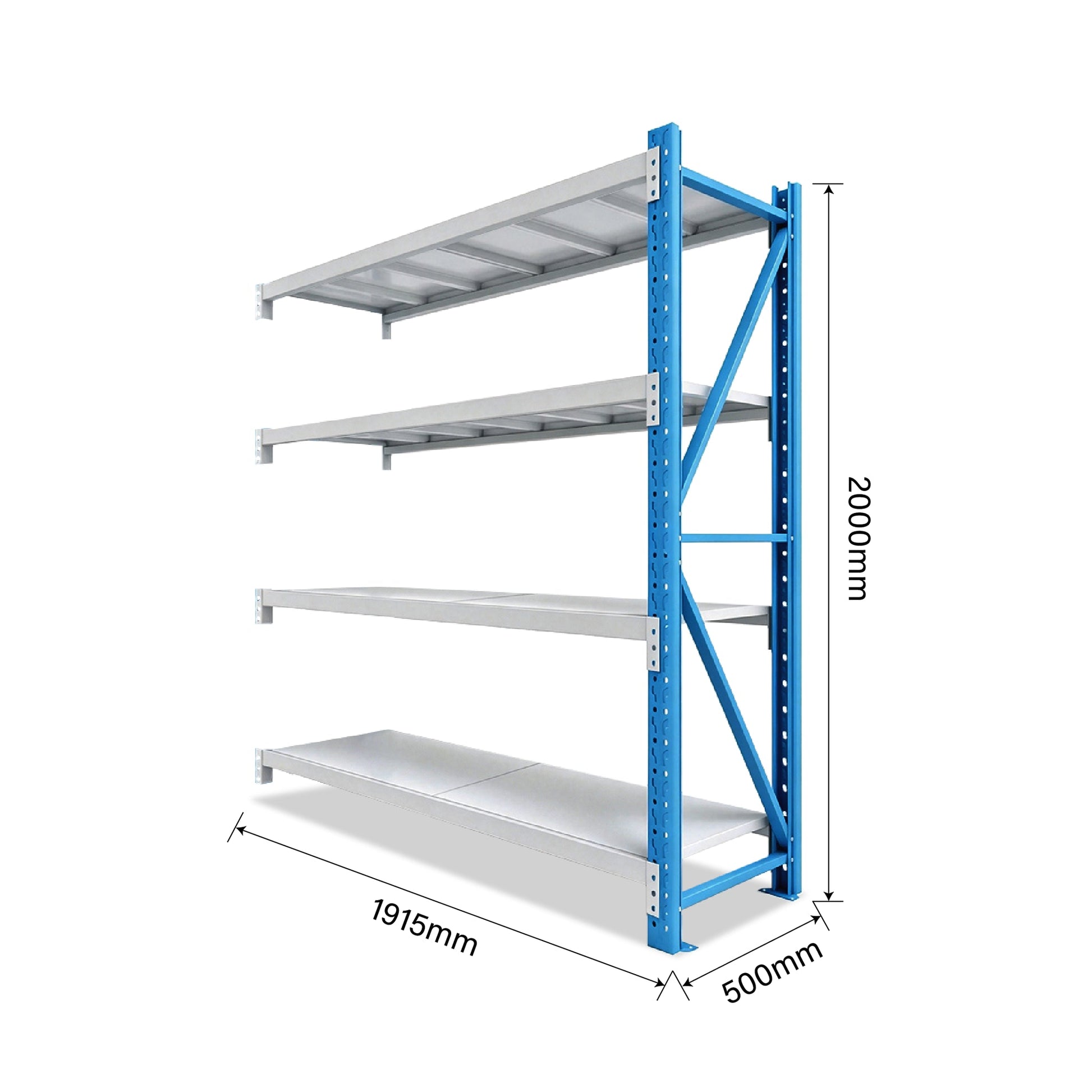 Normal Duty Add-on Shelving 1915 x 2000 x 500mm  Steelmates