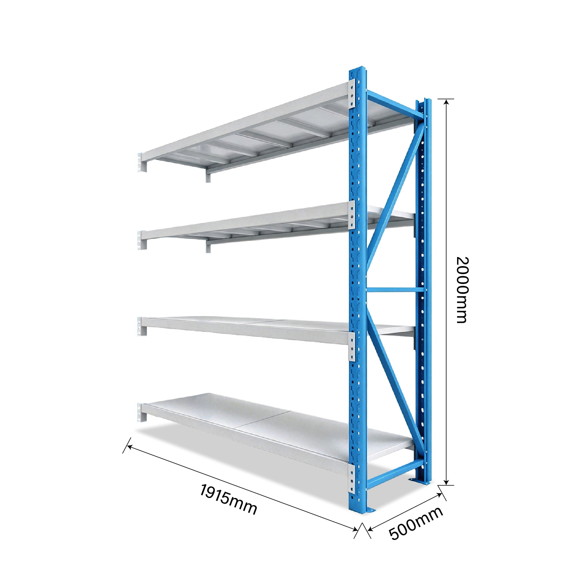 Normal Duty Add-on Shelving 1915 x 2000 x 500mm  Steelmates