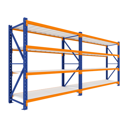 Extra Wide Double Bay Heavy Duty Shelving 3920 L x 2000 H x 900 D  Steelmates