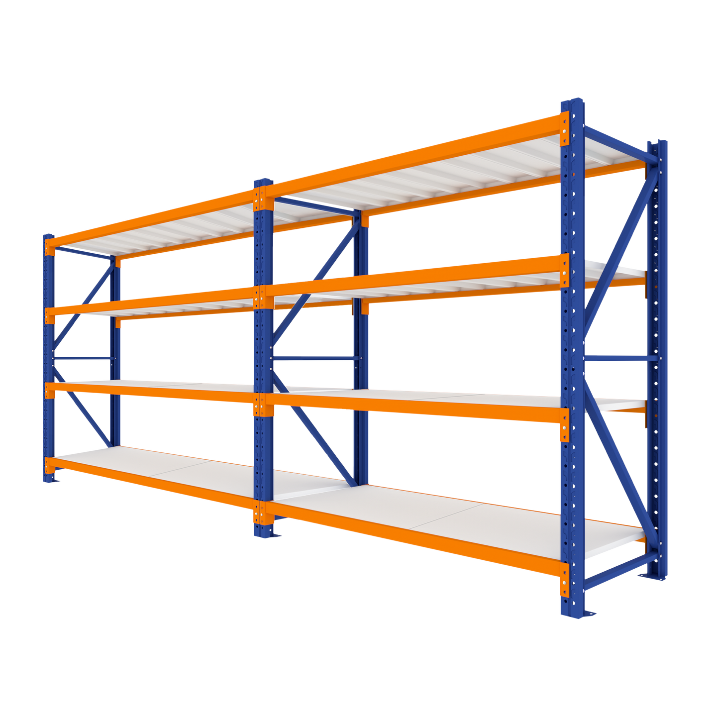 Extra Wide Double Bay Heavy Duty Shelving 3920 L x 2000 H x 900 D  Steelmates