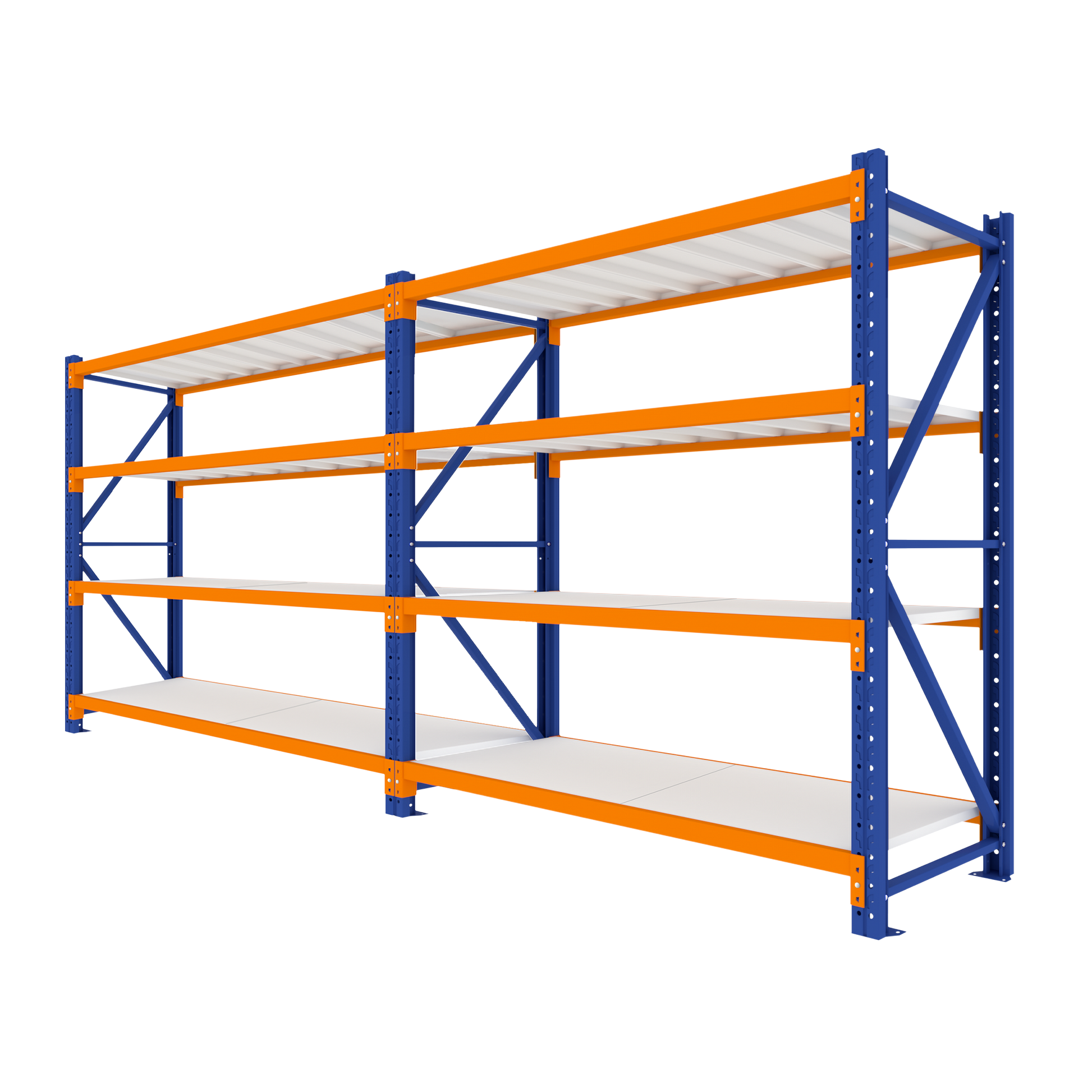Extra Wide Double Bay Heavy Duty Shelving 3920 L x 2000 H x 900 D  Steelmates
