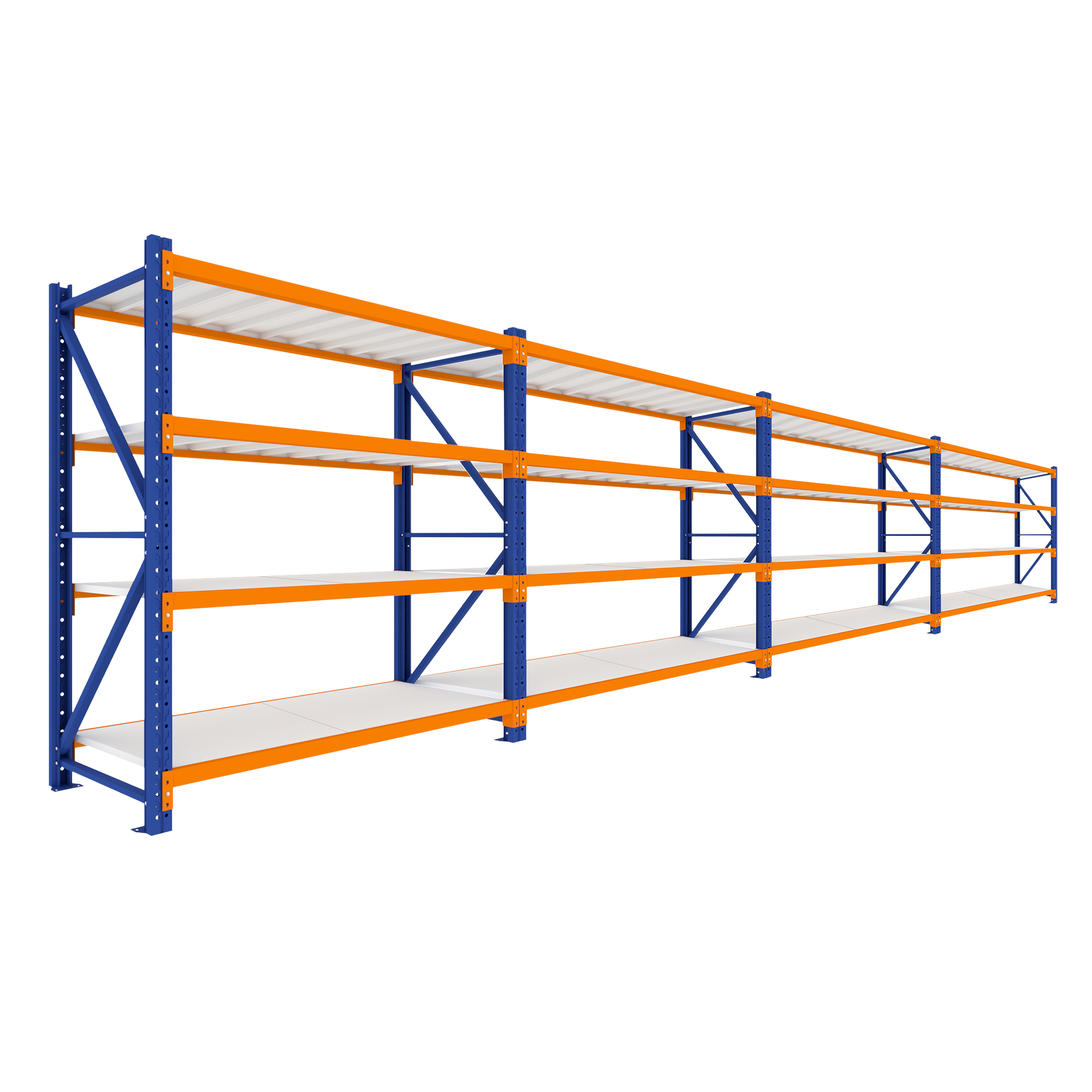 Extra Wide Four Bay Heavy Duty Shelving 7760 L x 2000 H x 900 D  Steelmates