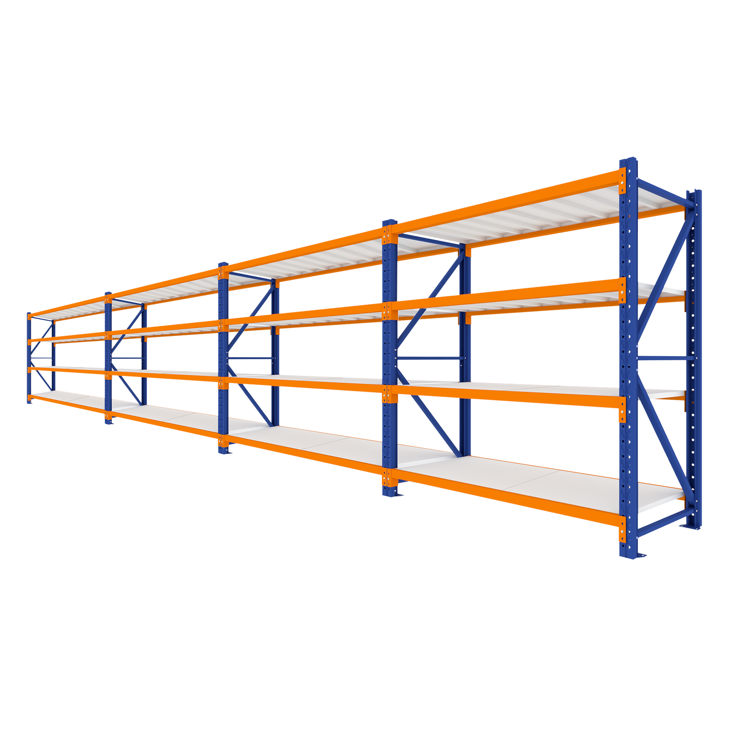 Extra Wide Four Bay Heavy Duty Shelving 7760 L x 2000 H x 900 D  Steelmates