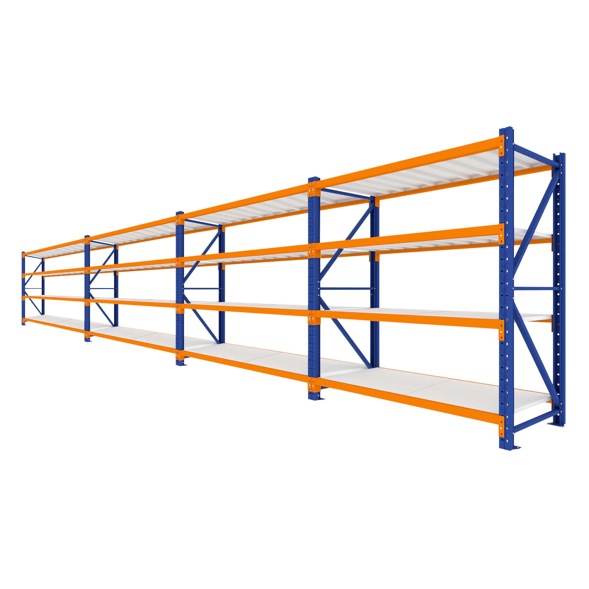 Extra Wide Four Bay Heavy Duty Shelving 7760 L x 2000 H x 900 D  Steelmates