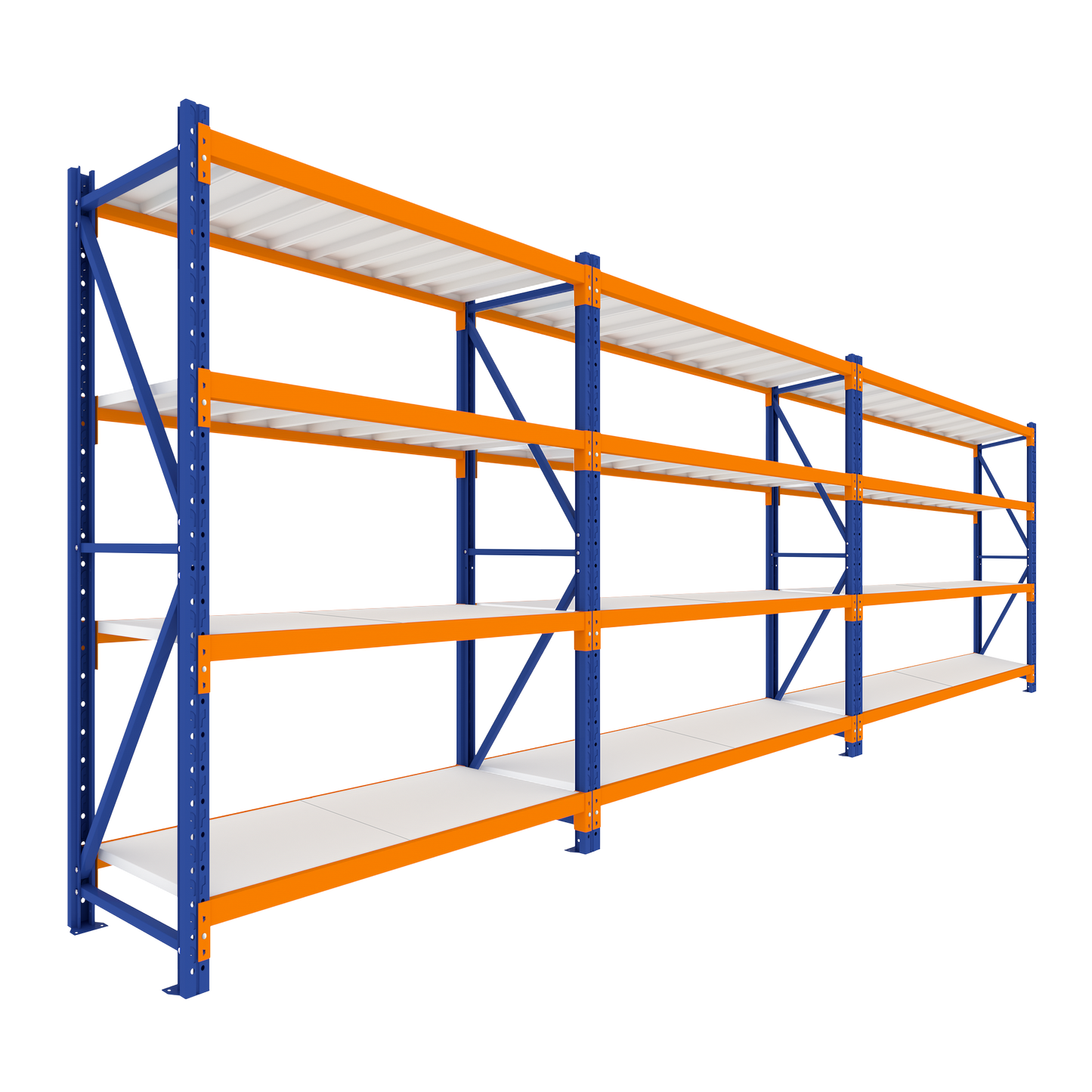 2.5M Tall Triple Bay Heavy Duty Shelving 5840 L x 2500 H x 600 D  Steelmates