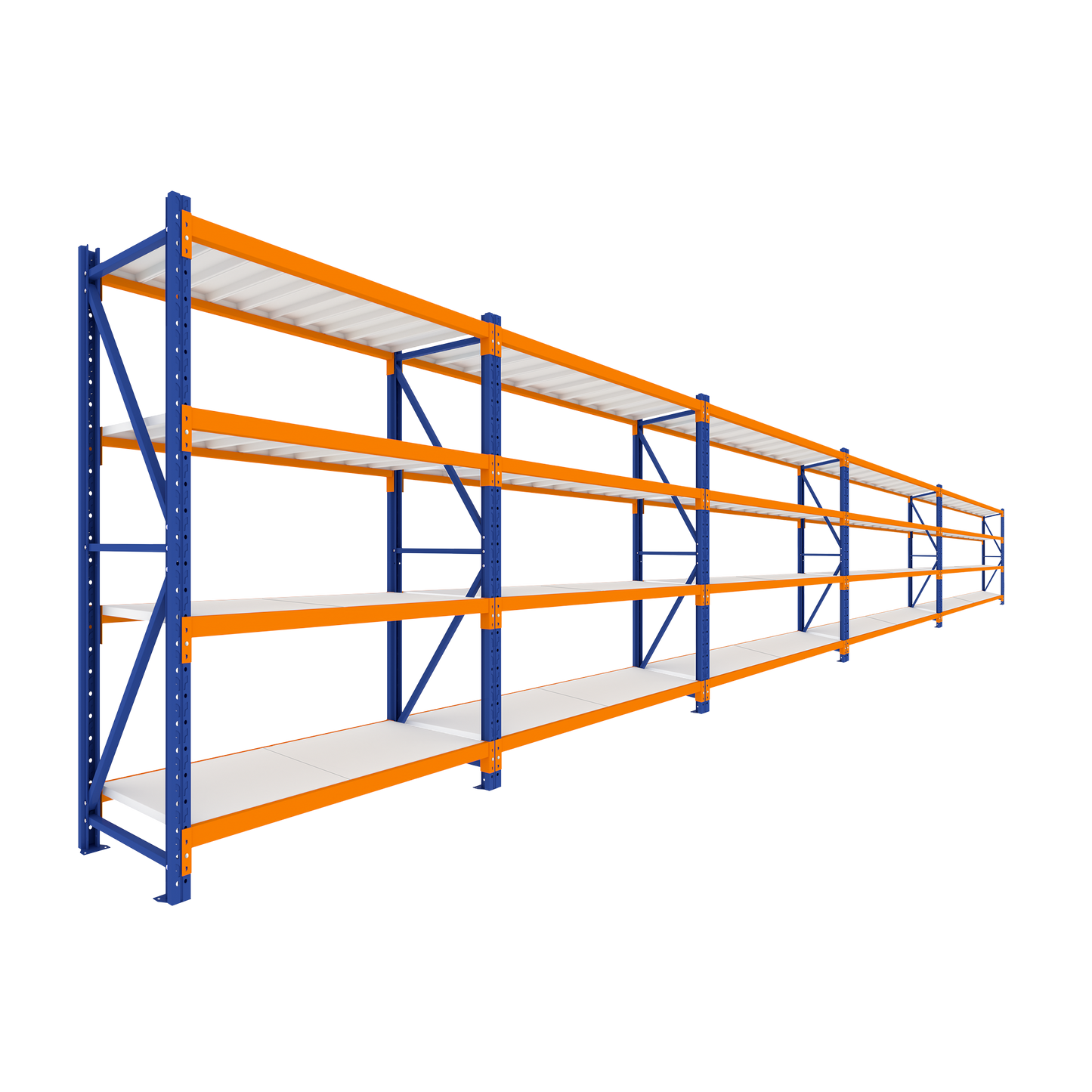 2.5M Five Bay Heavy Duty Shelving 9680 L X 2500H X 600D  Steelmates