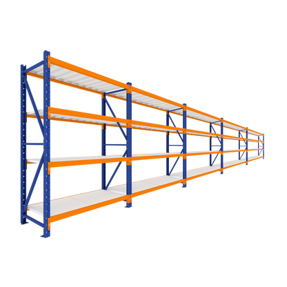 2.5M Five Bay Heavy Duty Shelving 9680 L X 2500H X 600D  Steelmates