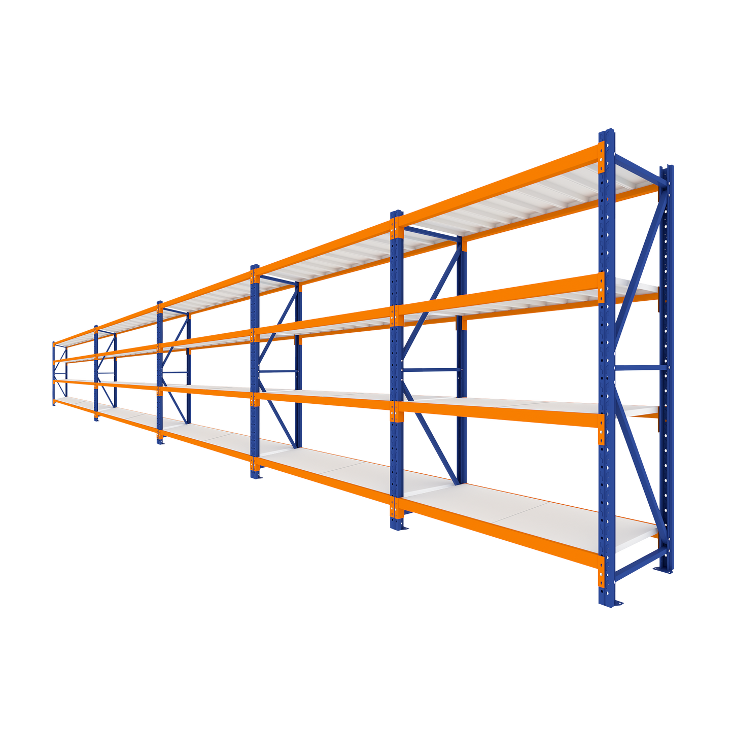 2.5M Five Bay Heavy Duty Shelving 9680 L X 2500H X 600D  Steelmates