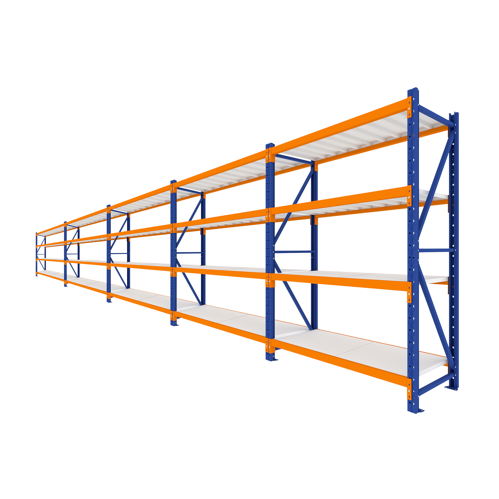 2.5M Five Bay Heavy Duty Shelving 9680 L X 2500H X 600D  Steelmates