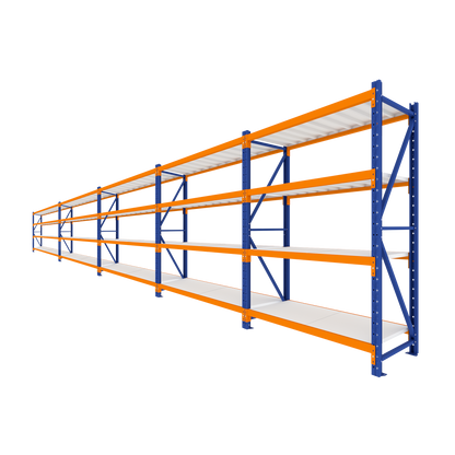 2.5M Five Bay Heavy Duty Shelving 9680 L X 2500H X 600D  Steelmates