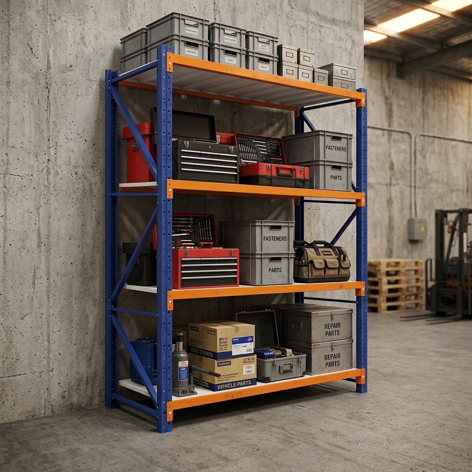 3.0M Tall Single Bay Heavy Duty Shelving 2000L X 3000H X 600D  Steelmates