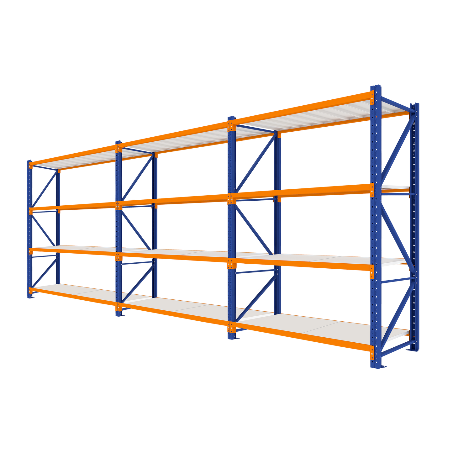 3.0M Tall Triple Bay heavy duty shelving 5840L X 3000H X 600D  Steelmates