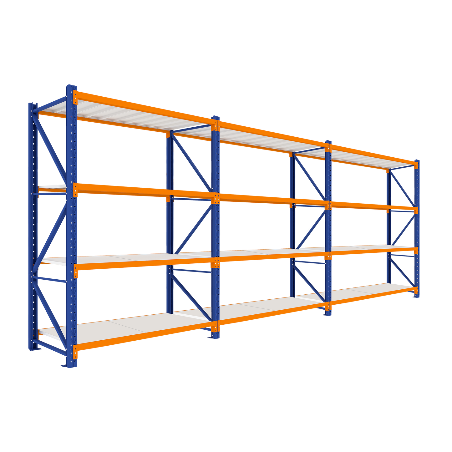 3.0M Tall Triple Bay heavy duty shelving 5840L X 3000H X 600D  Steelmates