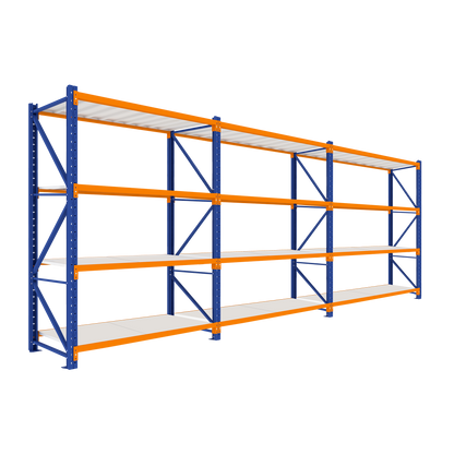 3.0M Tall Triple Bay heavy duty shelving 5840L X 3000H X 600D  Steelmates