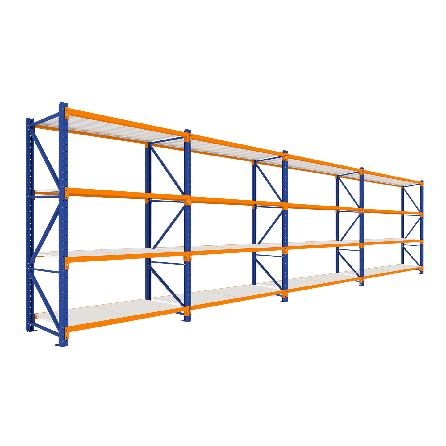 3.0M Tall Four Bay Heavy Duty Shelving 7760L X 3000H X 600D  Steelmates