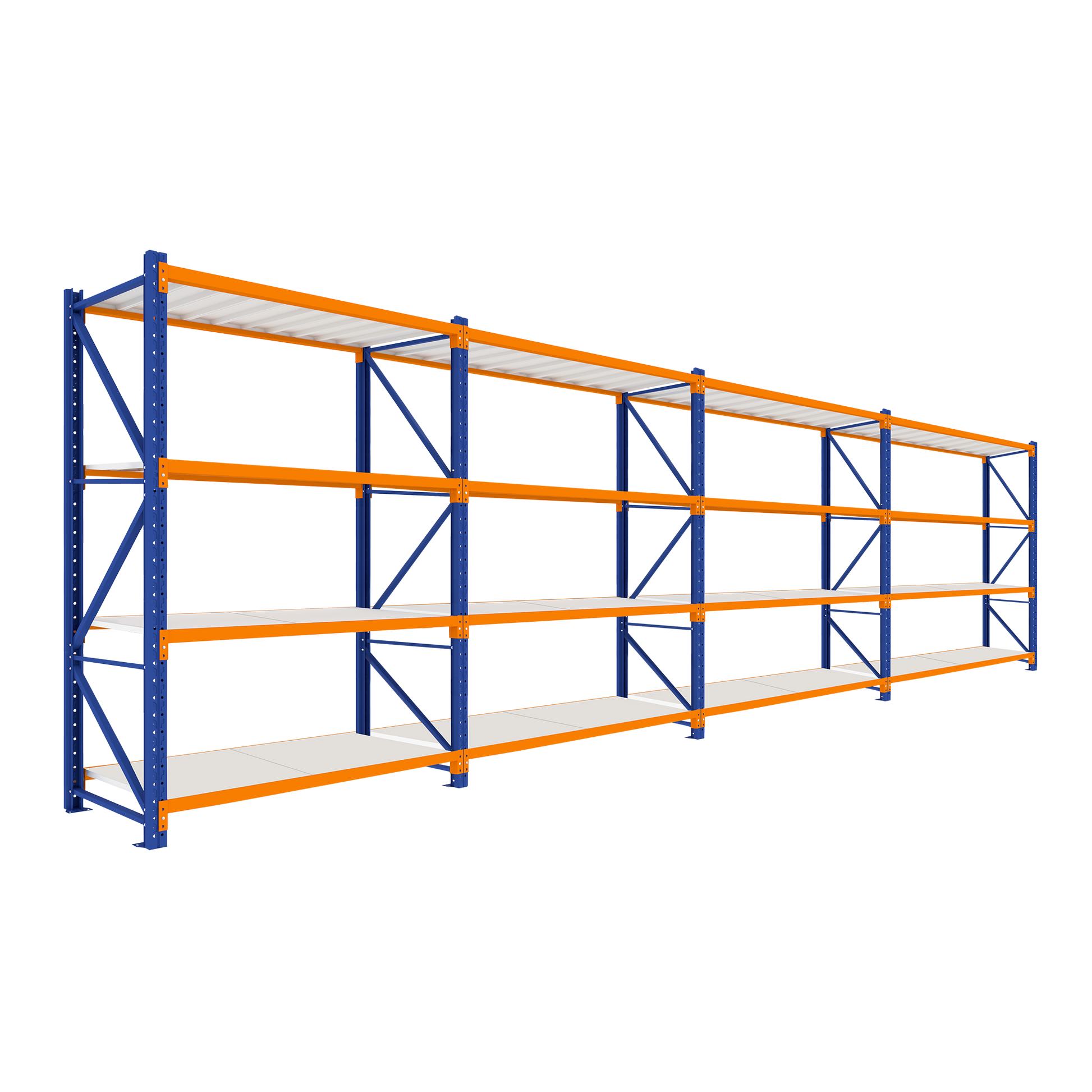 3.0M Tall Four Bay Heavy Duty Shelving 7760L X 3000H X 600D  Steelmates