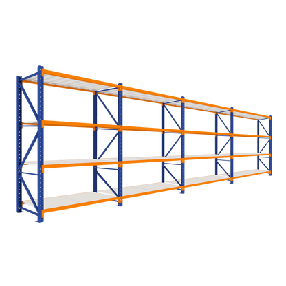 3.0M Tall Four Bay Heavy Duty Shelving 7760L X 3000H X 600D  Steelmates