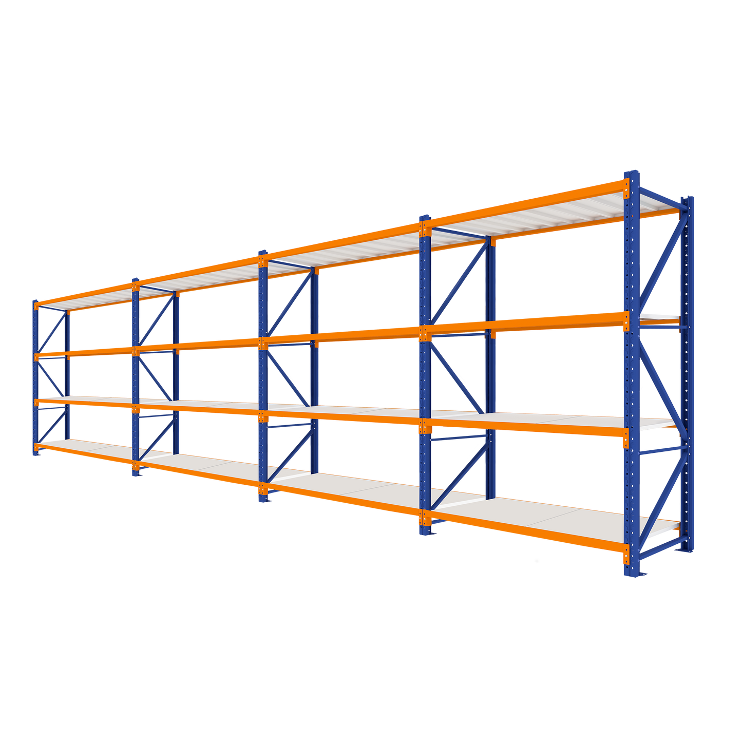 3.0M Tall Four Bay Heavy Duty Shelving 7760L X 3000H X 600D  Steelmates