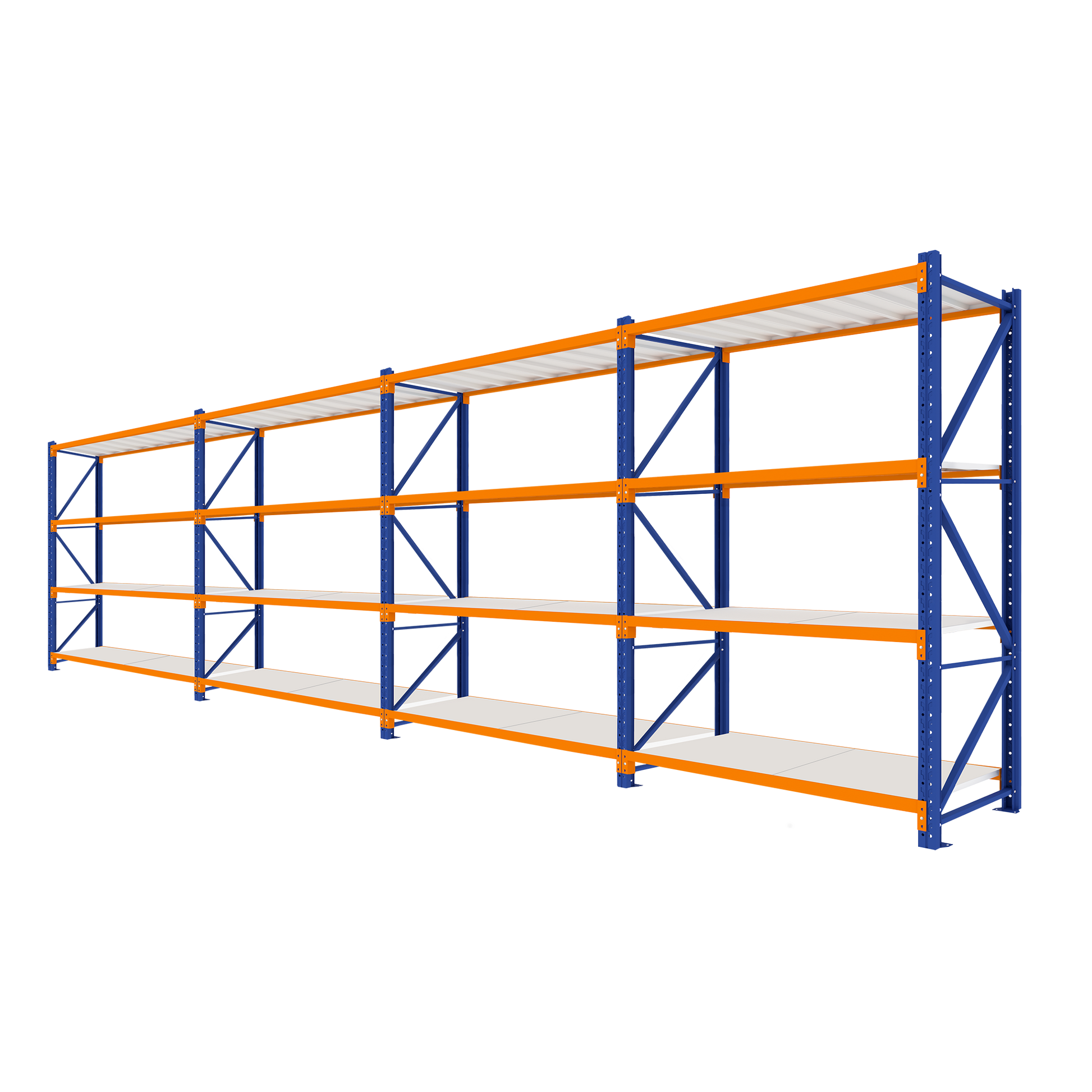 3.0M Tall Four Bay Heavy Duty Shelving 7760L X 3000H X 600D  Steelmates