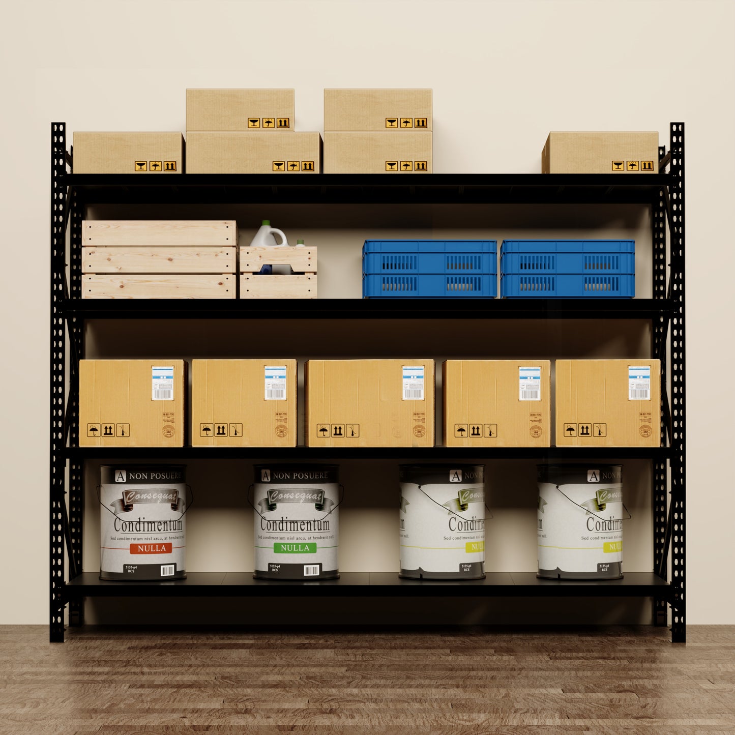 Single Bay Commercial Shelving 2510 L x 2000 H x 600 D