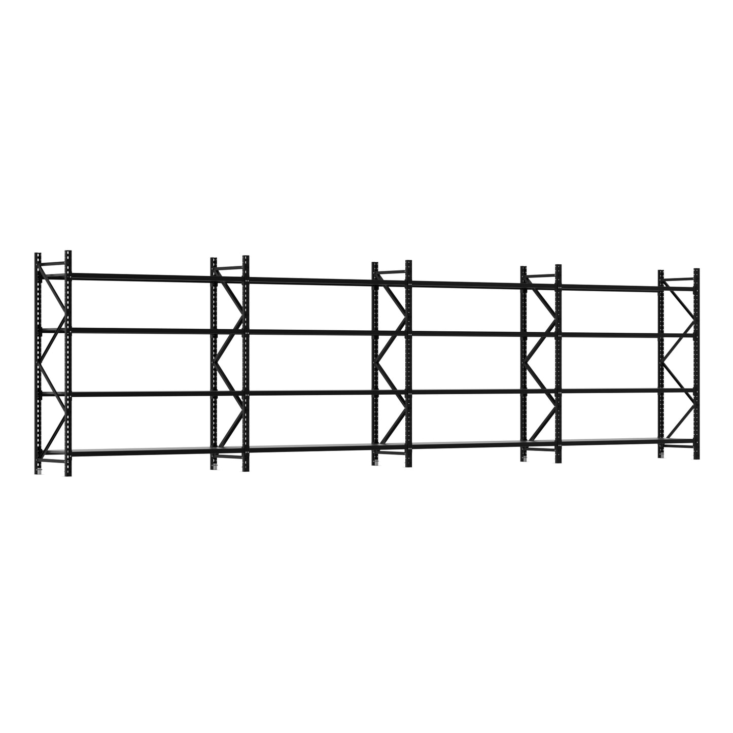 Four Bay Commercial Shelving 7475 L x 2000 H x 600 D