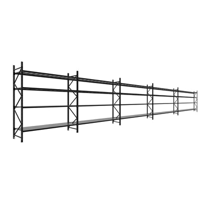 2.5M Tall Five Bay Commercial Shelving 12330L X 2500H X 600D  Steelmates